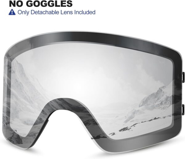 Odoland Ski Goggles Set with Detachable Lens