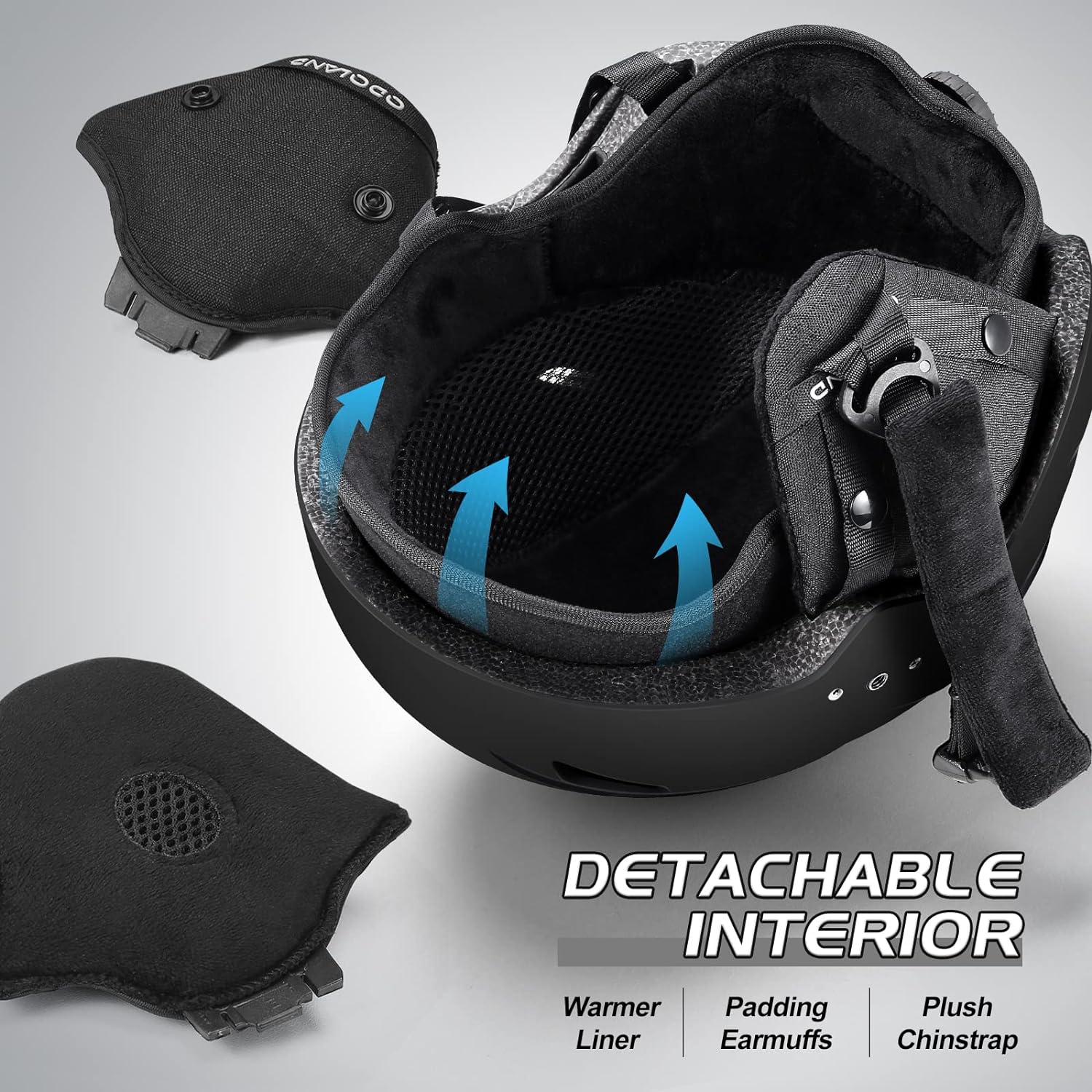 Odoland Casque De Ski + Lunettes Intégrées - Protection Complète Pour Hommes, Femmes Et Juniors, Ski, Snowboard, Patin