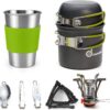 odoland camping cookware kit