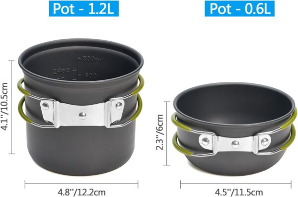 odoland camping cookware kit